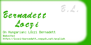 bernadett loczi business card