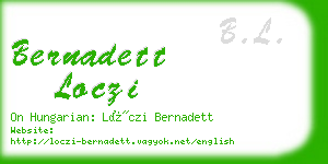 bernadett loczi business card
